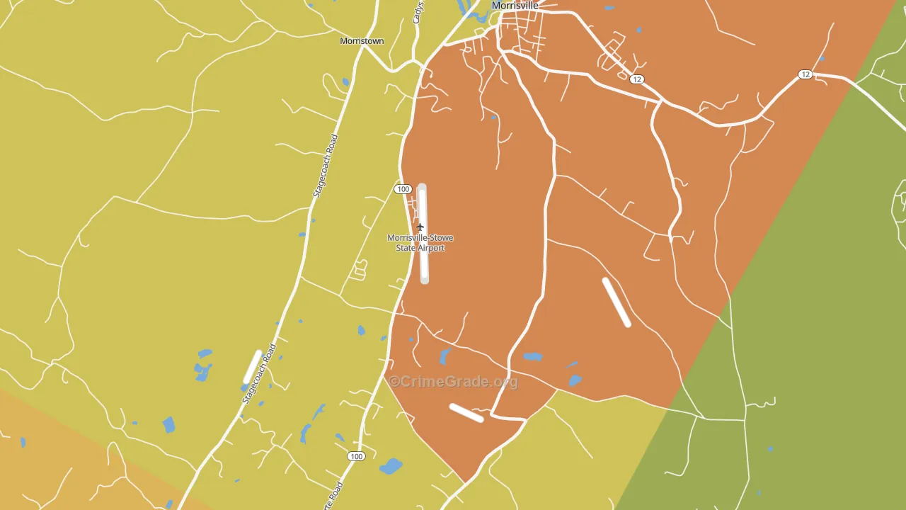 Cleveland Corner, VT Map of Drug-Related Crime Rates