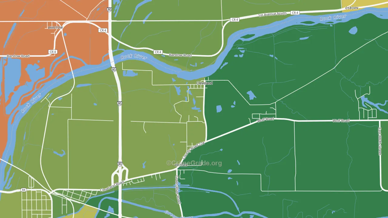 Cleveland, IL Map of Drug-Related Crime Rates