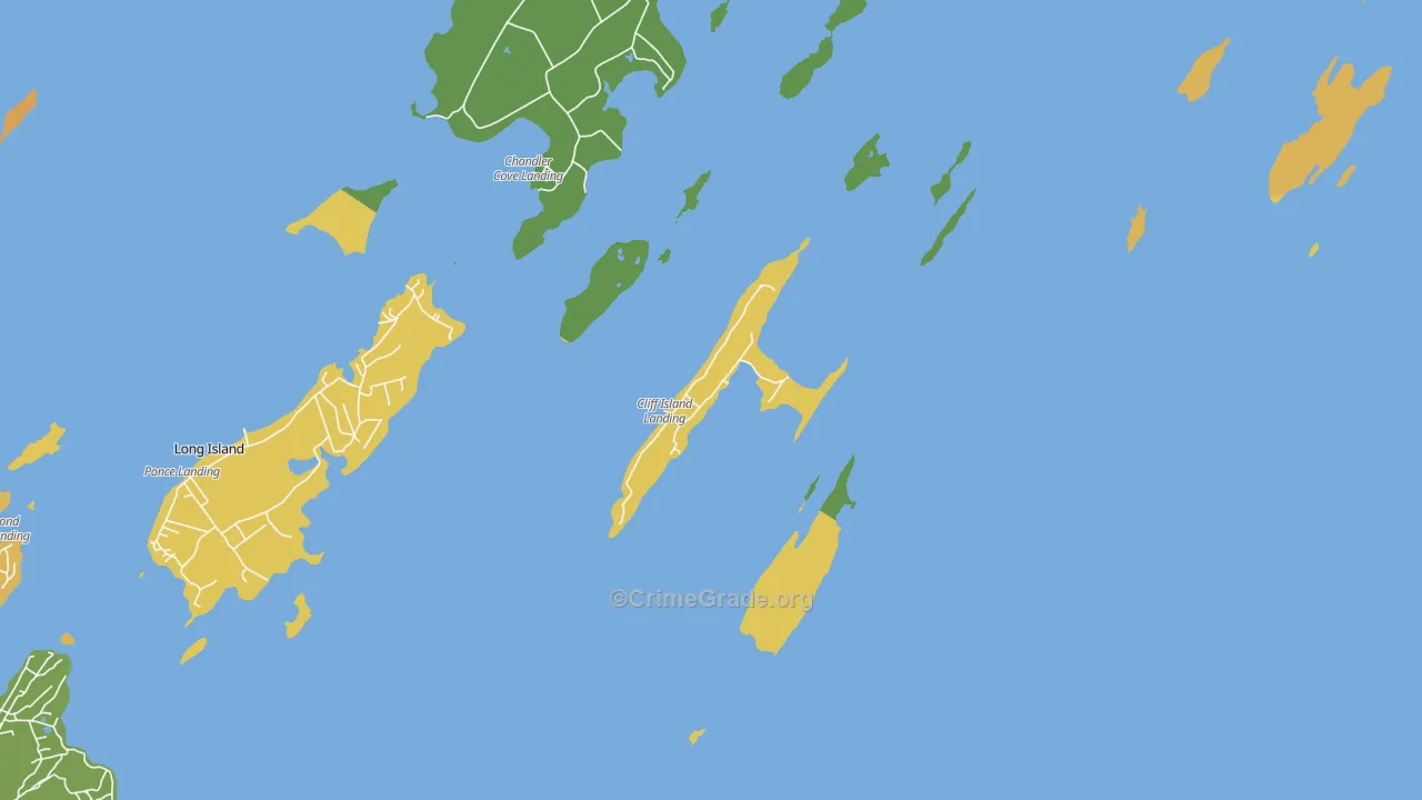 Cliff Island, ME Map of Drug-Related Crime Rates
