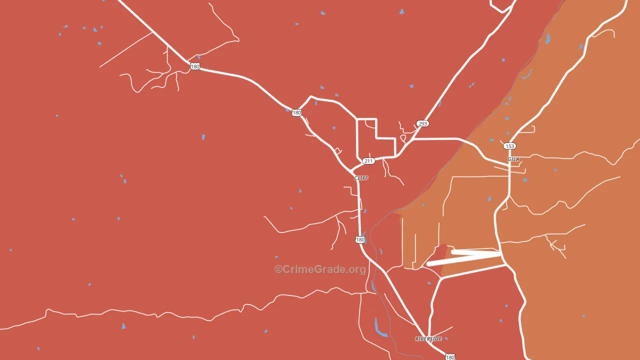 Cliff, NM Map of Drug-Related Crime Rates