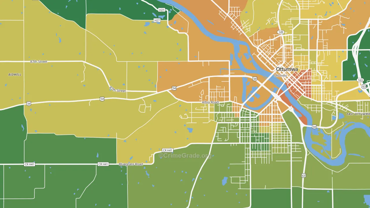 Cliffland, IA Map of Drug-Related Crime Rates