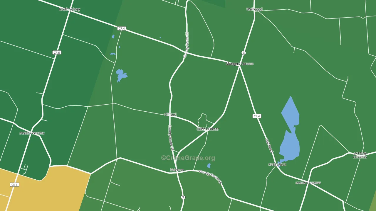 Clifford, NY Map of Drug-Related Crime Rates