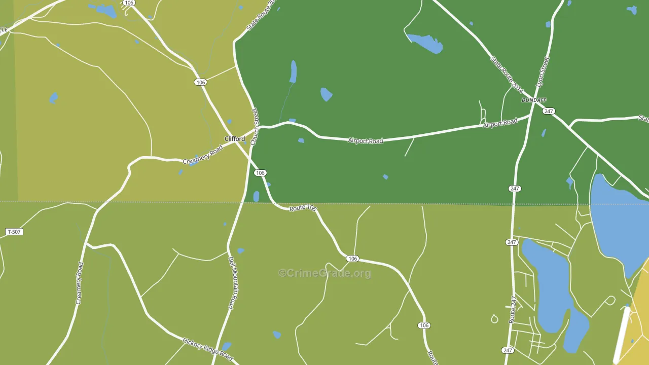 Clifford, PA Map of Drug-Related Crime Rates