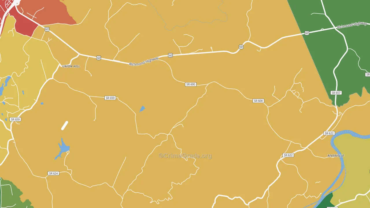 Clifford, VA Map of Drug-Related Crime Rates