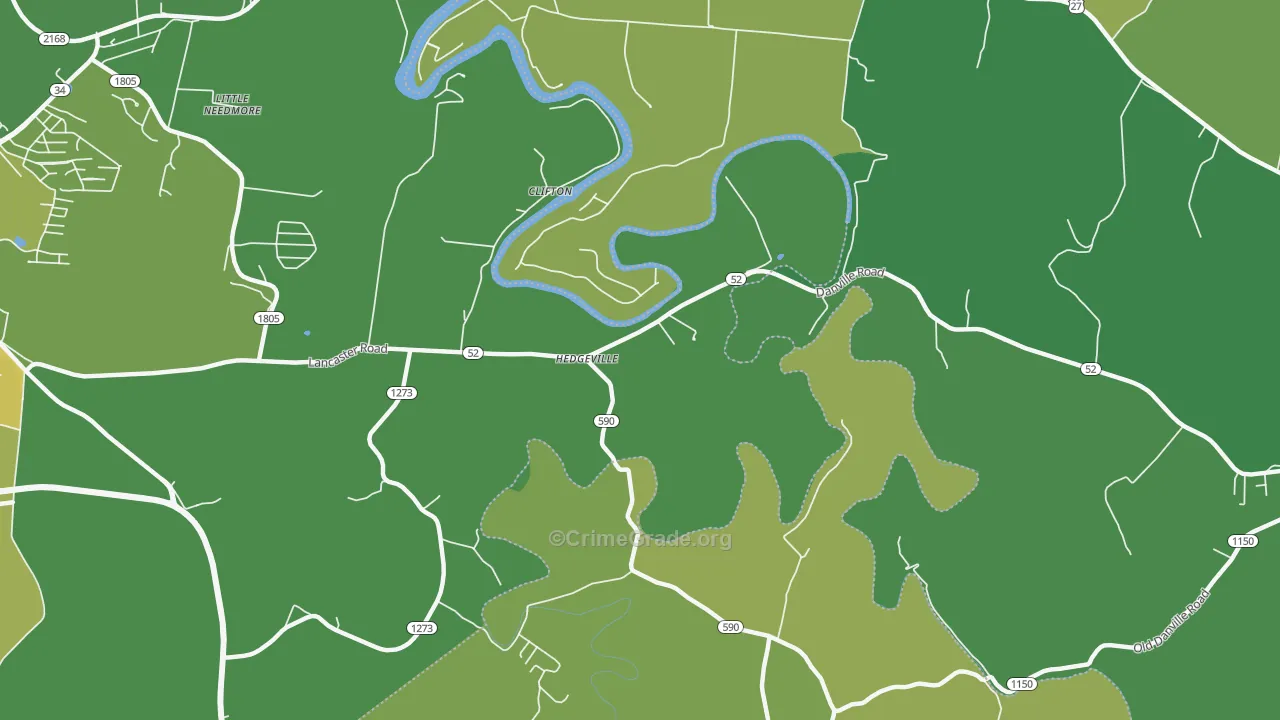 Clifton, KY Map of Drug-Related Crime Rates