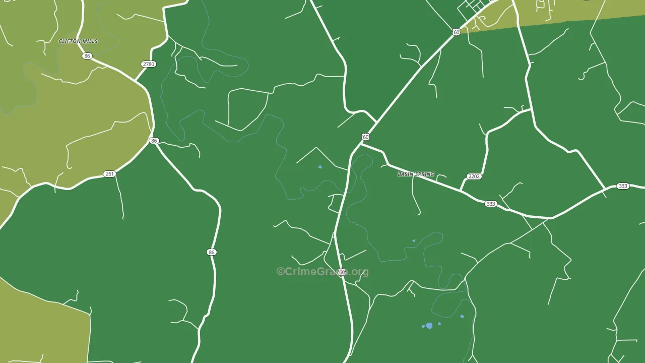 Clifton Mills, KY Map of Drug-Related Crime Rates