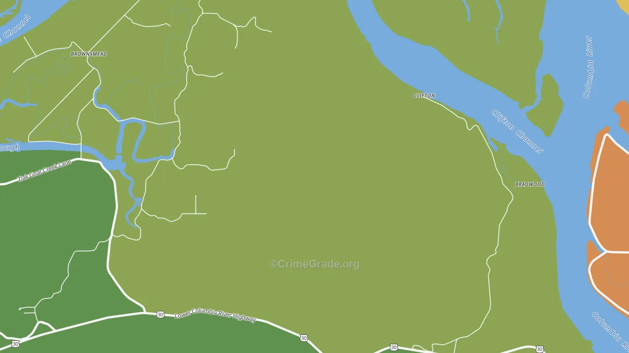 Clifton, OR Map of Drug-Related Crime Rates