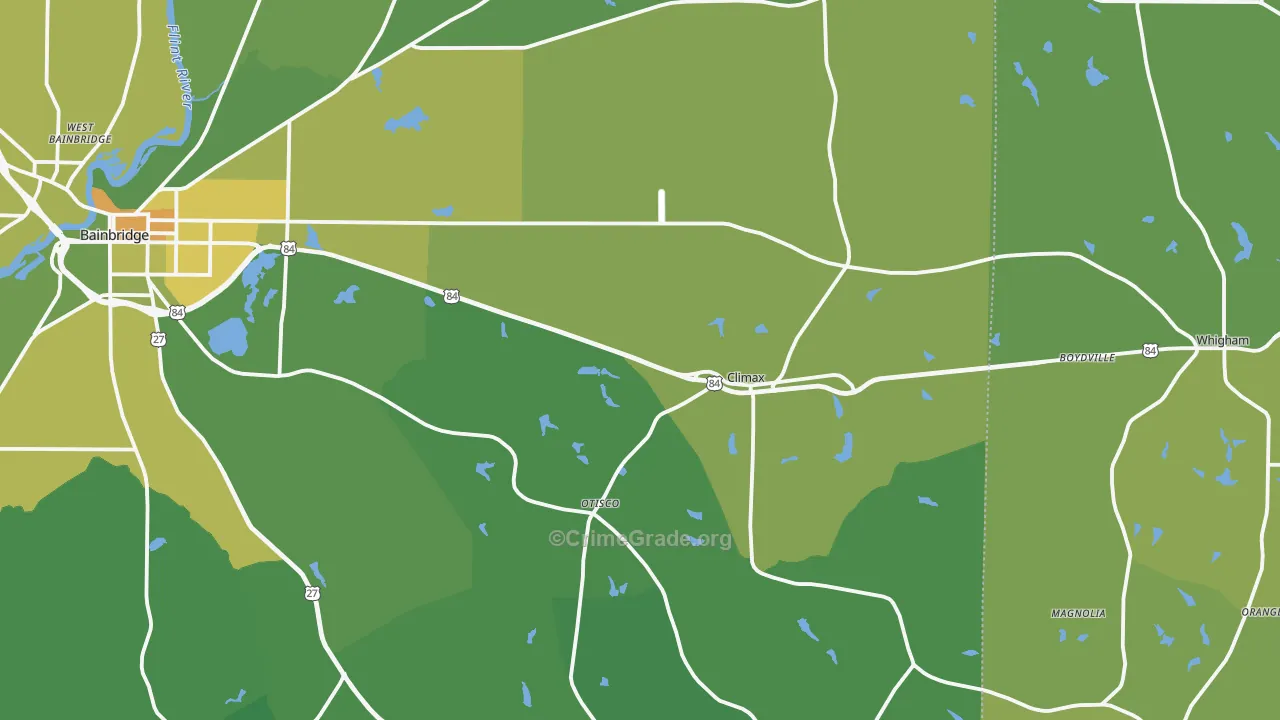 Climax, GA Map of Drug-Related Crime Rates