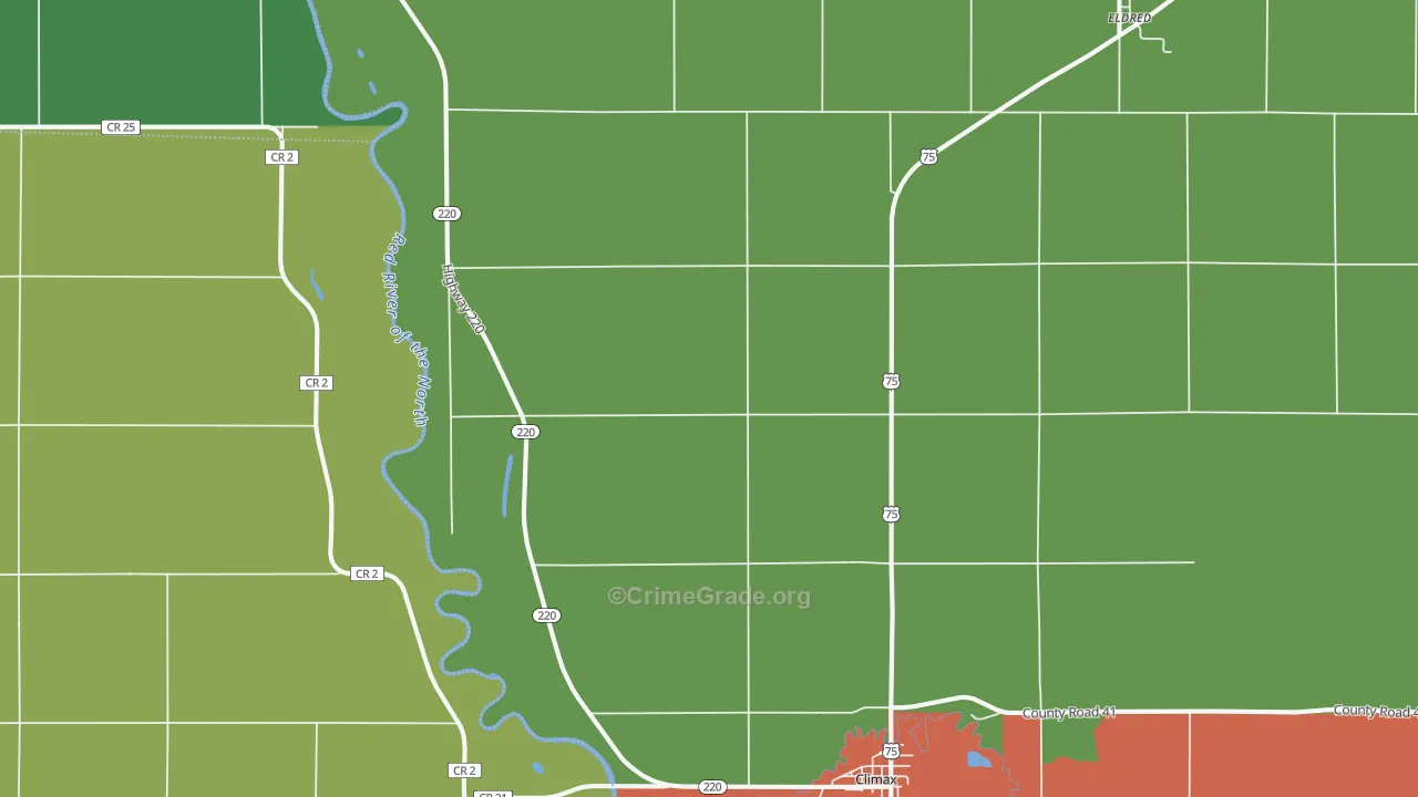 Climax, MN Map of Drug-Related Crime Rates