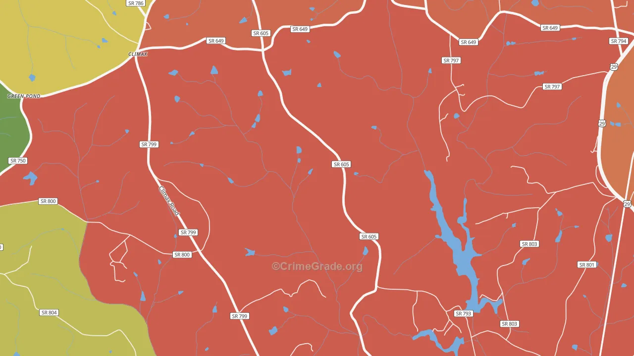 Climax, VA Map of Drug-Related Crime Rates