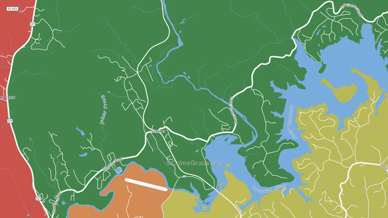 Clinchfield, NC Map of Drug-Related Crime Rates