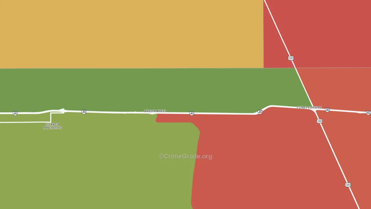 Clines Corners, NM Map of Drug-Related Crime Rates