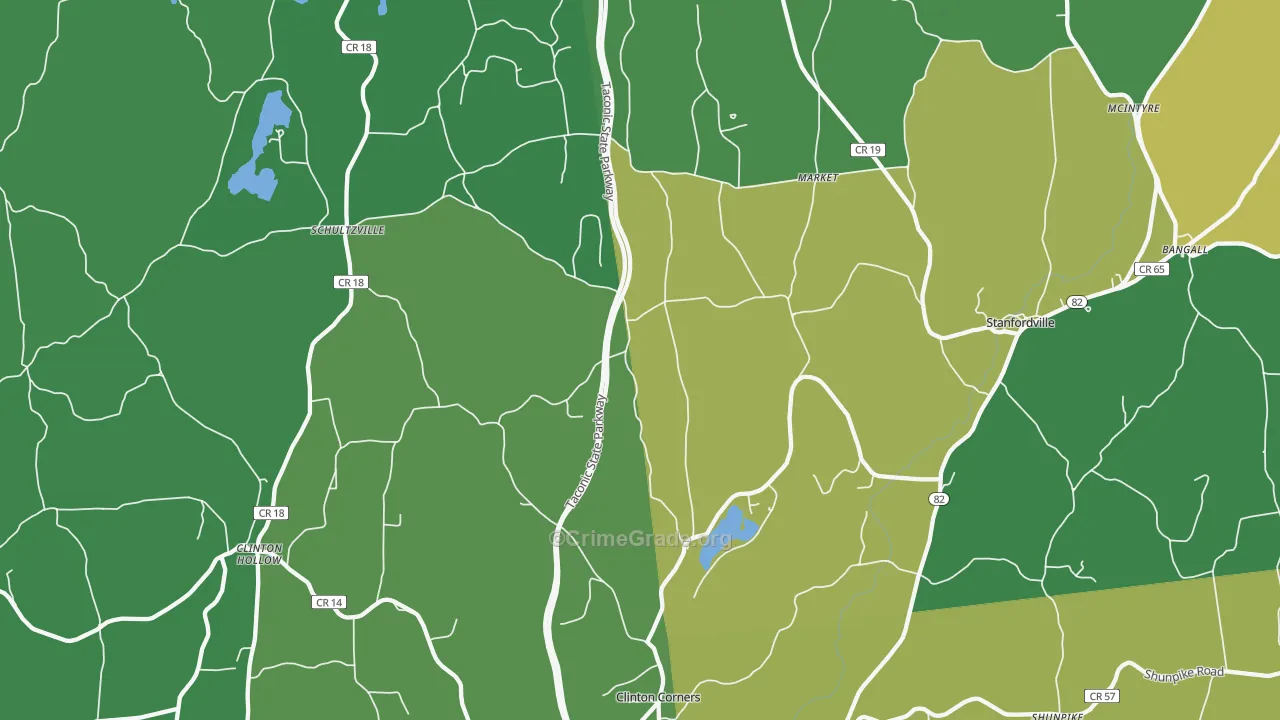 Clinton Corners, NY Map of Drug-Related Crime Rates