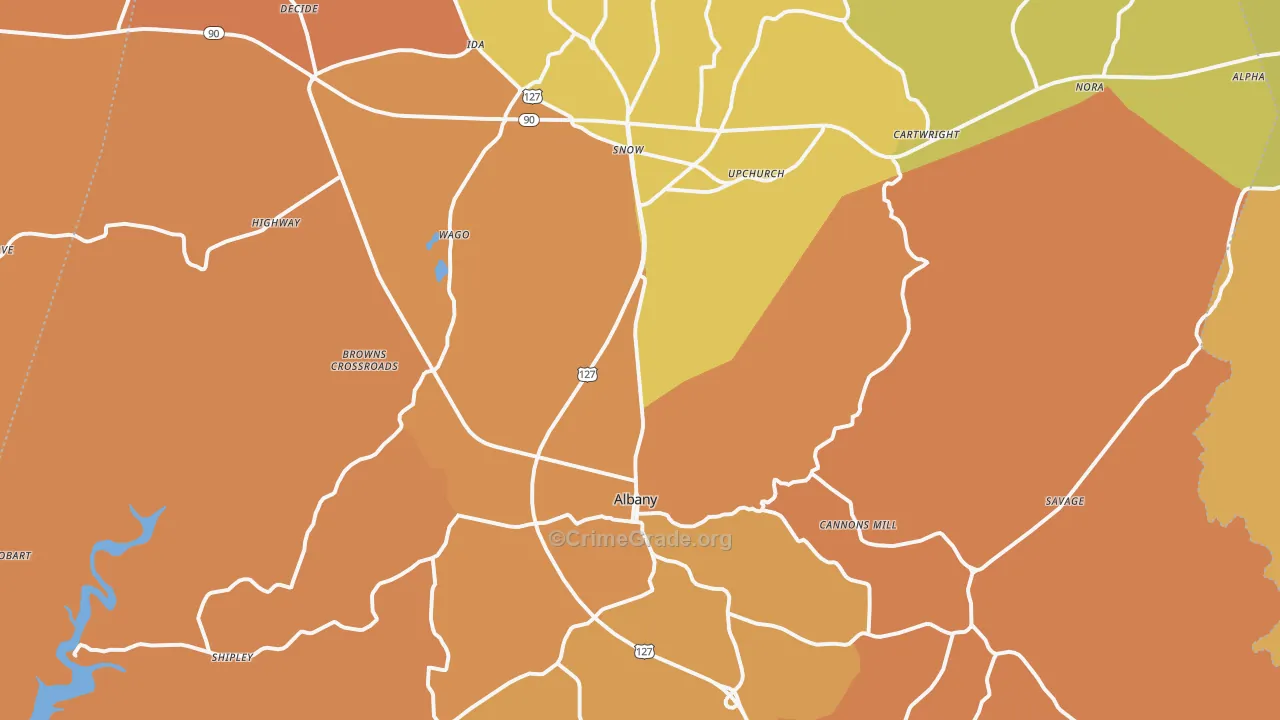 Clinton County, KY Map of Drug-Related Crime Rates
