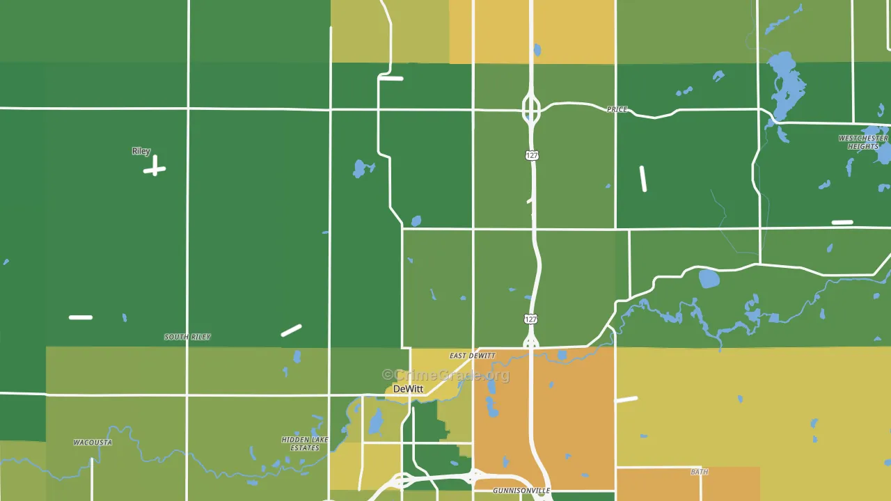 Clinton County, MI Map of Drug-Related Crime Rates