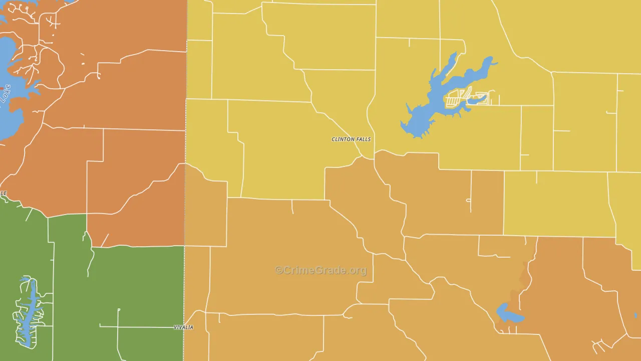 Clinton Falls, IN Map of Drug-Related Crime Rates