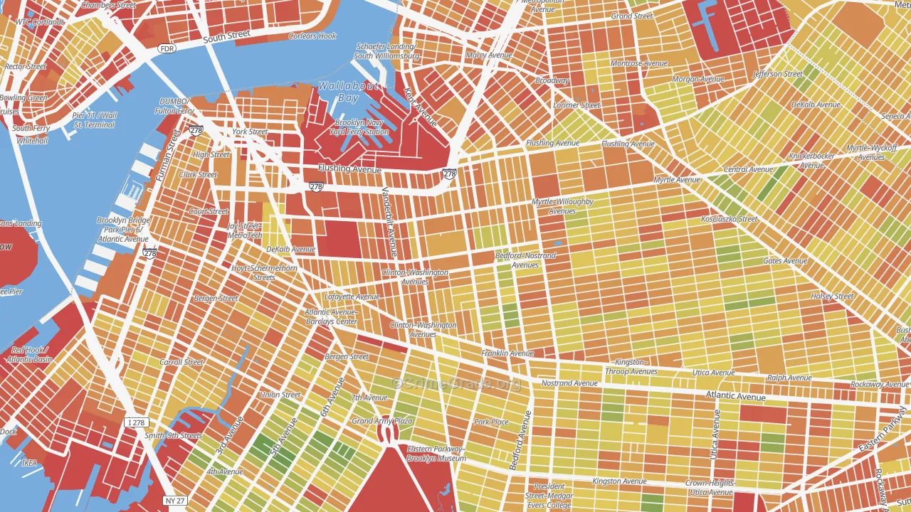 Clinton Hill, Brooklyn, NY Map of Drug-Related Crime Rates