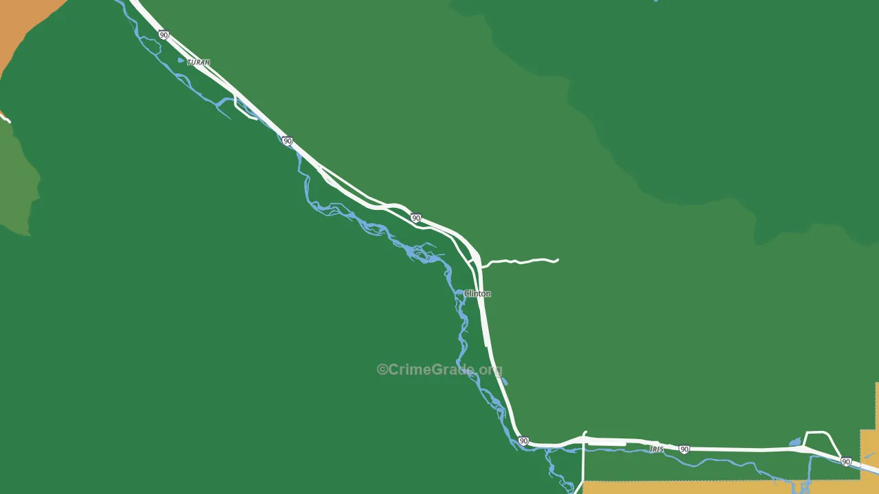 Clinton, MT Map of Drug-Related Crime Rates