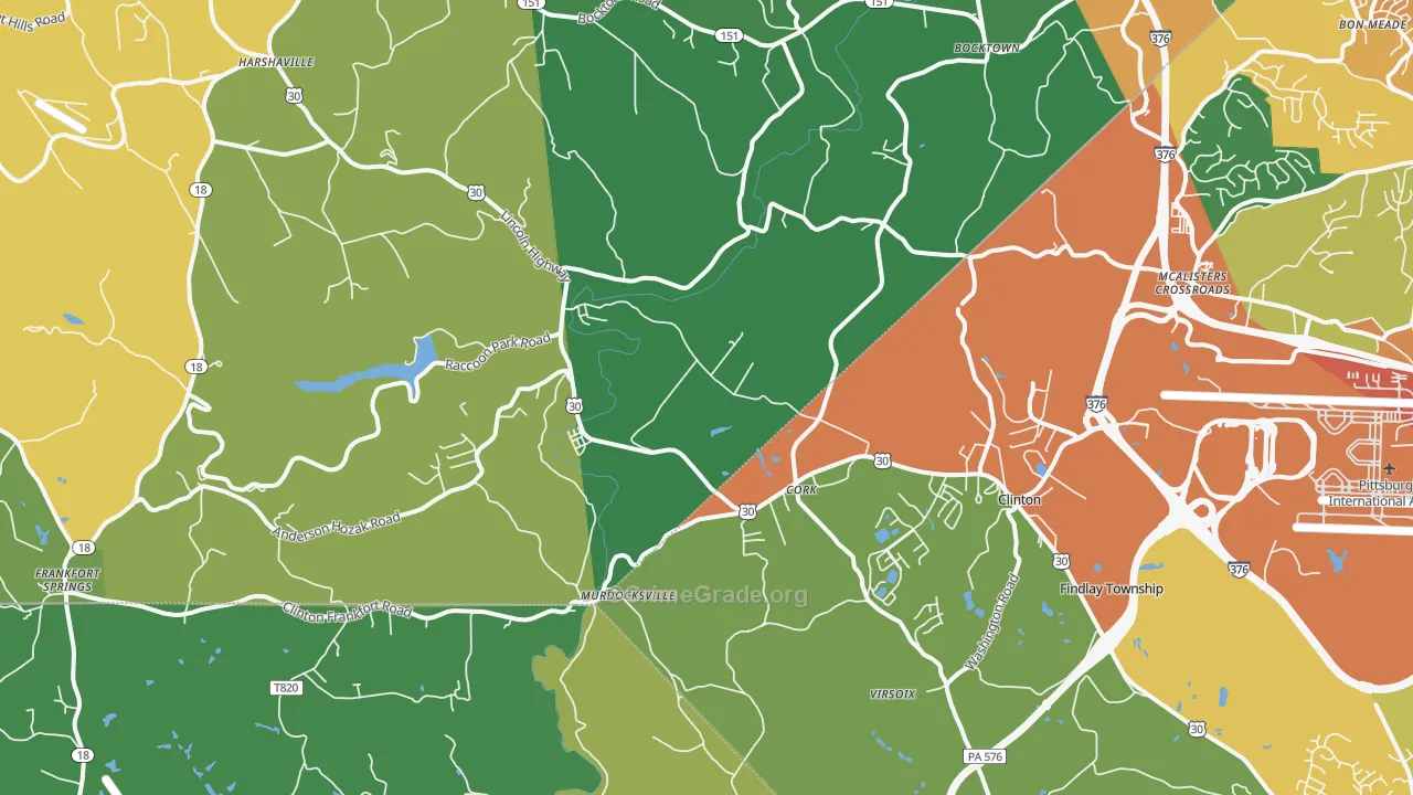 Clinton, PA Map of Drug-Related Crime Rates