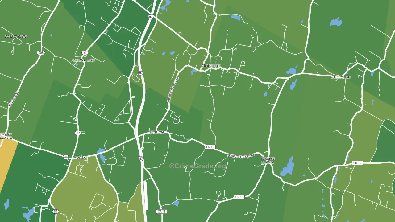 Clintondale, NY Map of Drug-Related Crime Rates