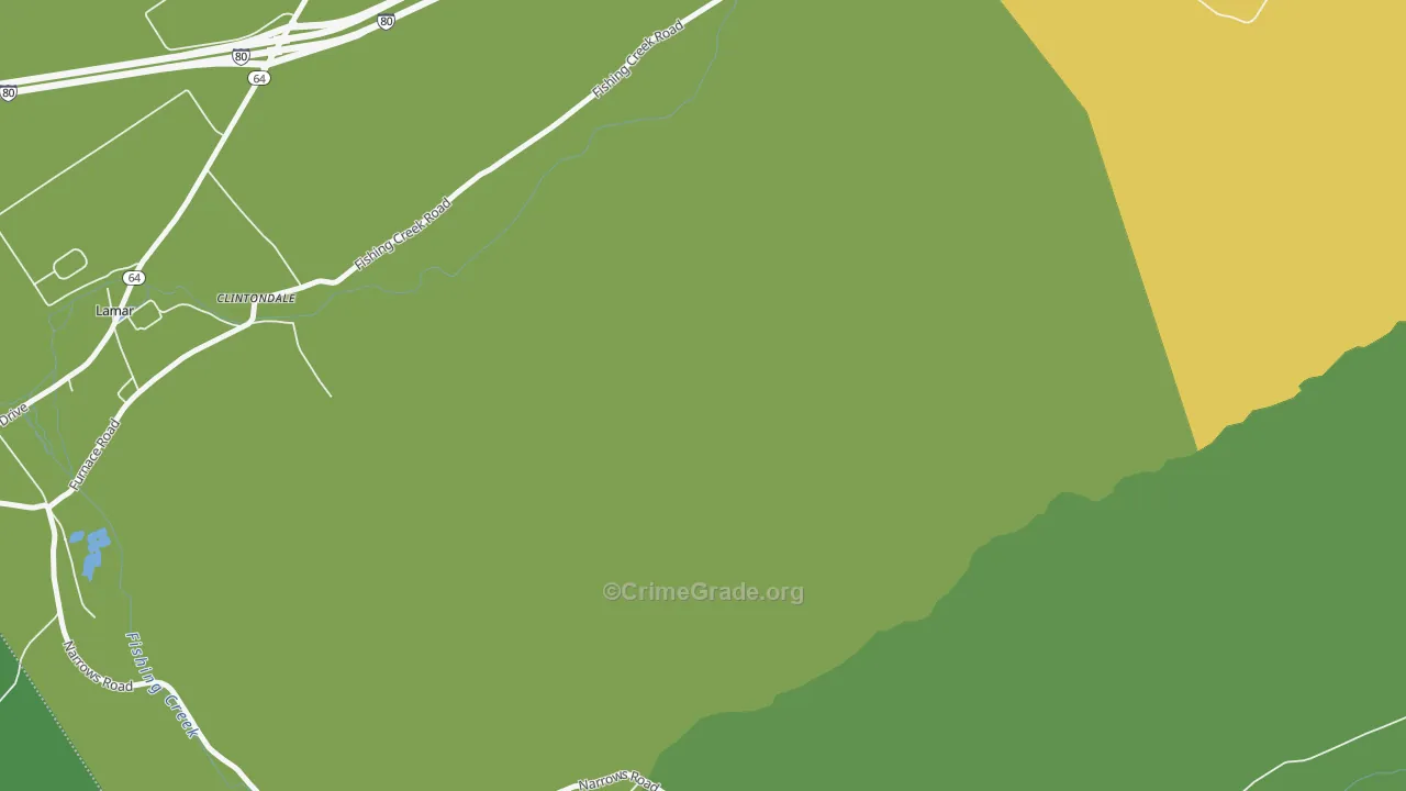 Clintondale, PA Map of Drug-Related Crime Rates