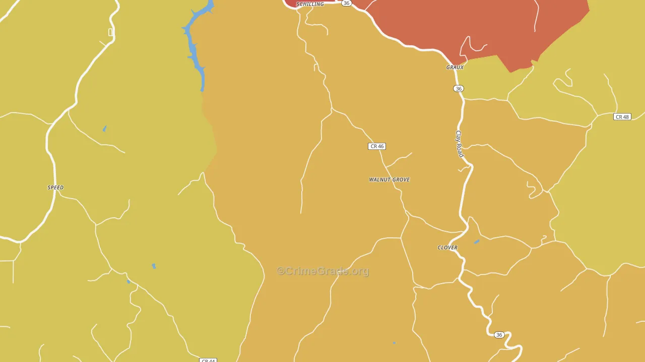 Clio, WV Map of Drug-Related Crime Rates