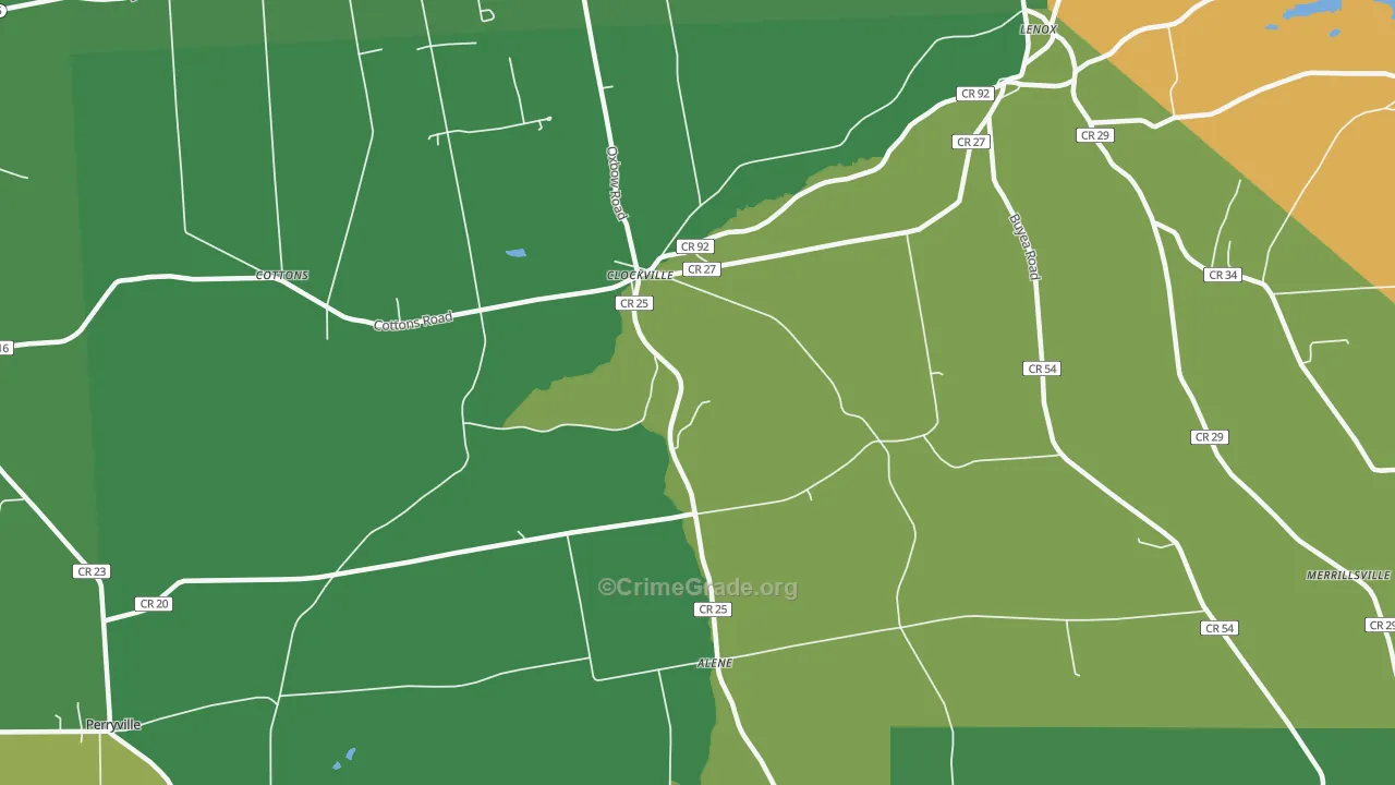 Clockville, NY Map of Drug-Related Crime Rates