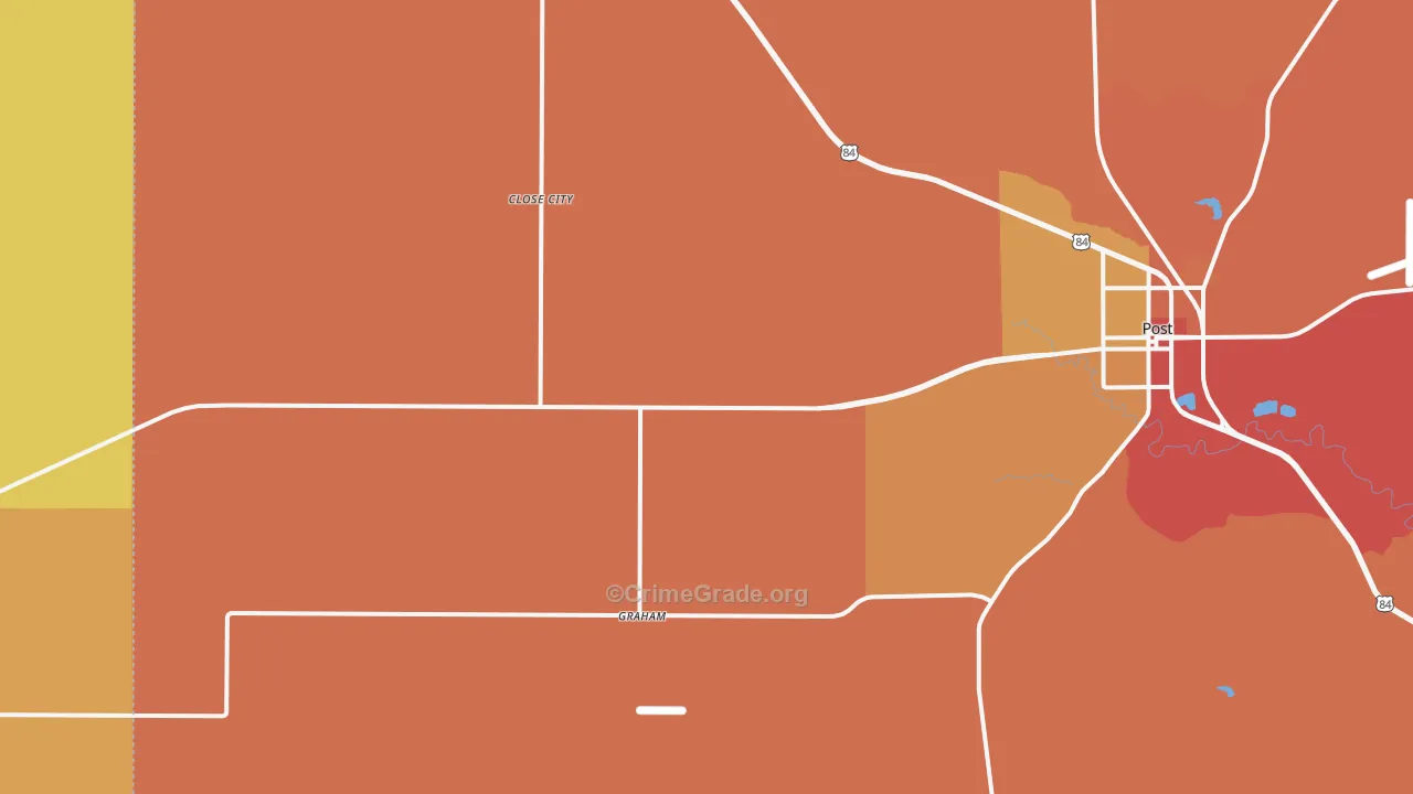 Close City, TX Map of Drug-Related Crime Rates