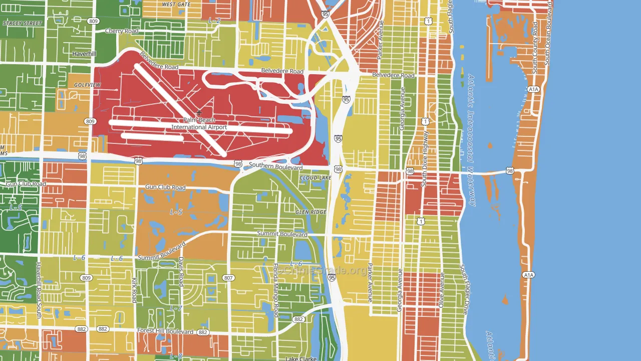 Cloud Lake, FL Map of Drug-Related Crime Rates