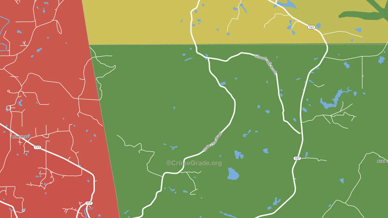 Cloudland, GA Map of Drug-Related Crime Rates