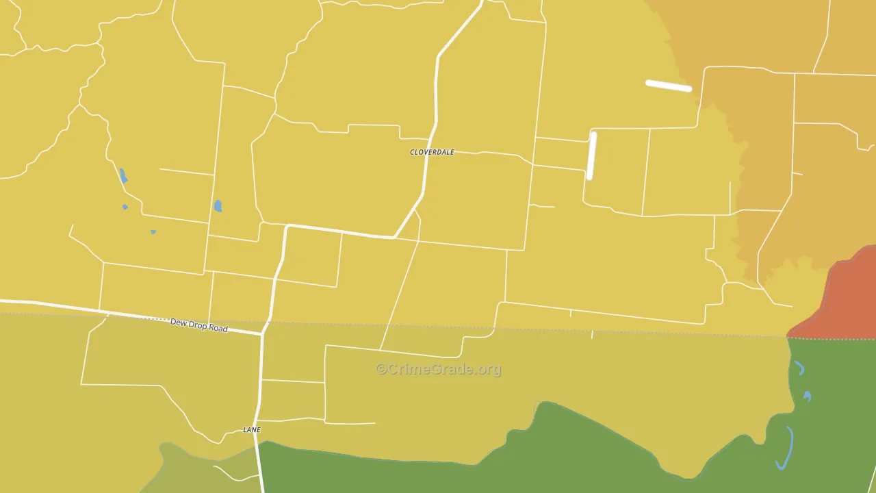 Cloverdale, TN Map of Drug-Related Crime Rates