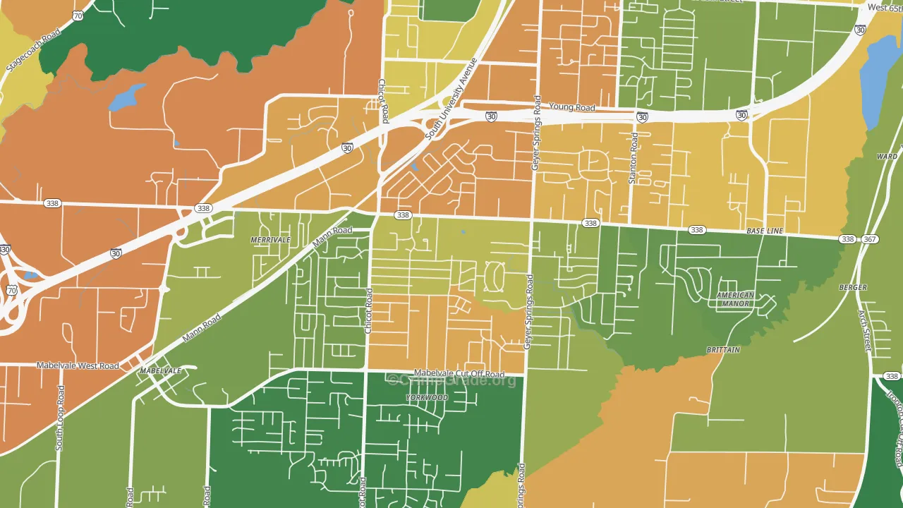 Cloverdale Watson, Little Rock, AR Map of Drug-Related Crime Rates