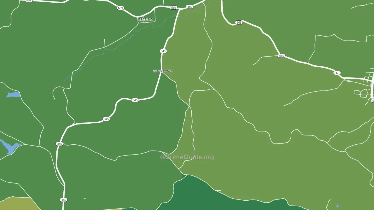 Cloverhill, OH Map of Drug-Related Crime Rates