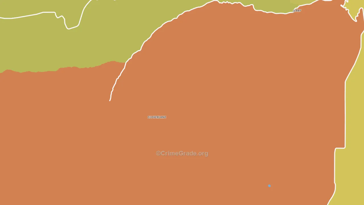 Cloverland, WA Map of Drug-Related Crime Rates