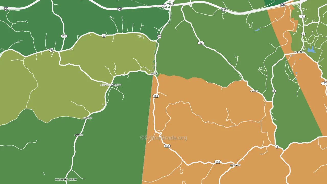 Coalton, KY Map of Drug-Related Crime Rates