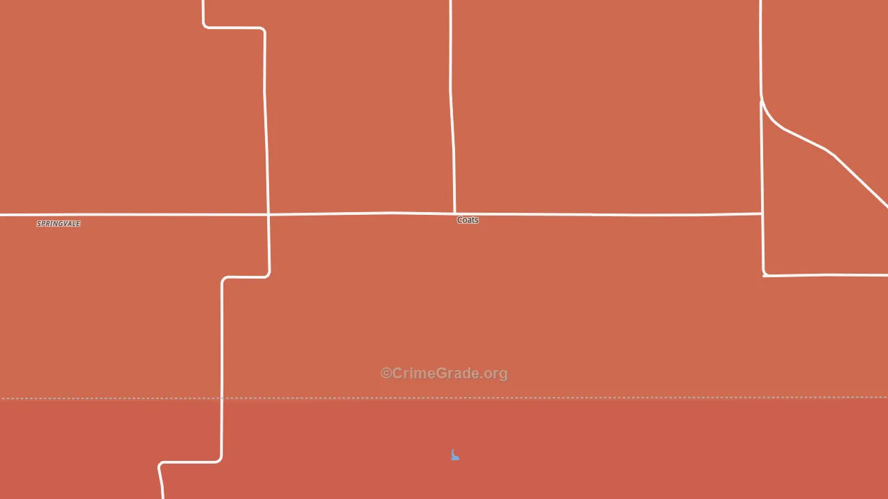 Coats, KS Map of Drug-Related Crime Rates