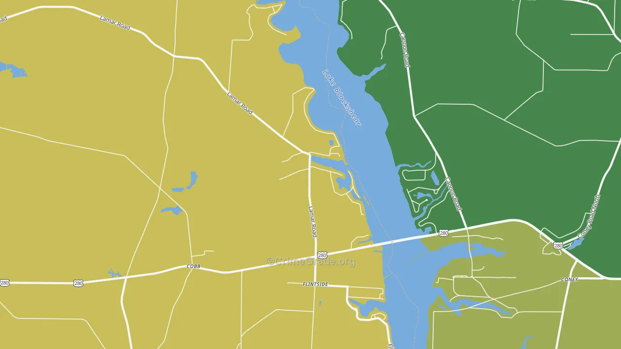 Cobb, GA Map of Drug-Related Crime Rates