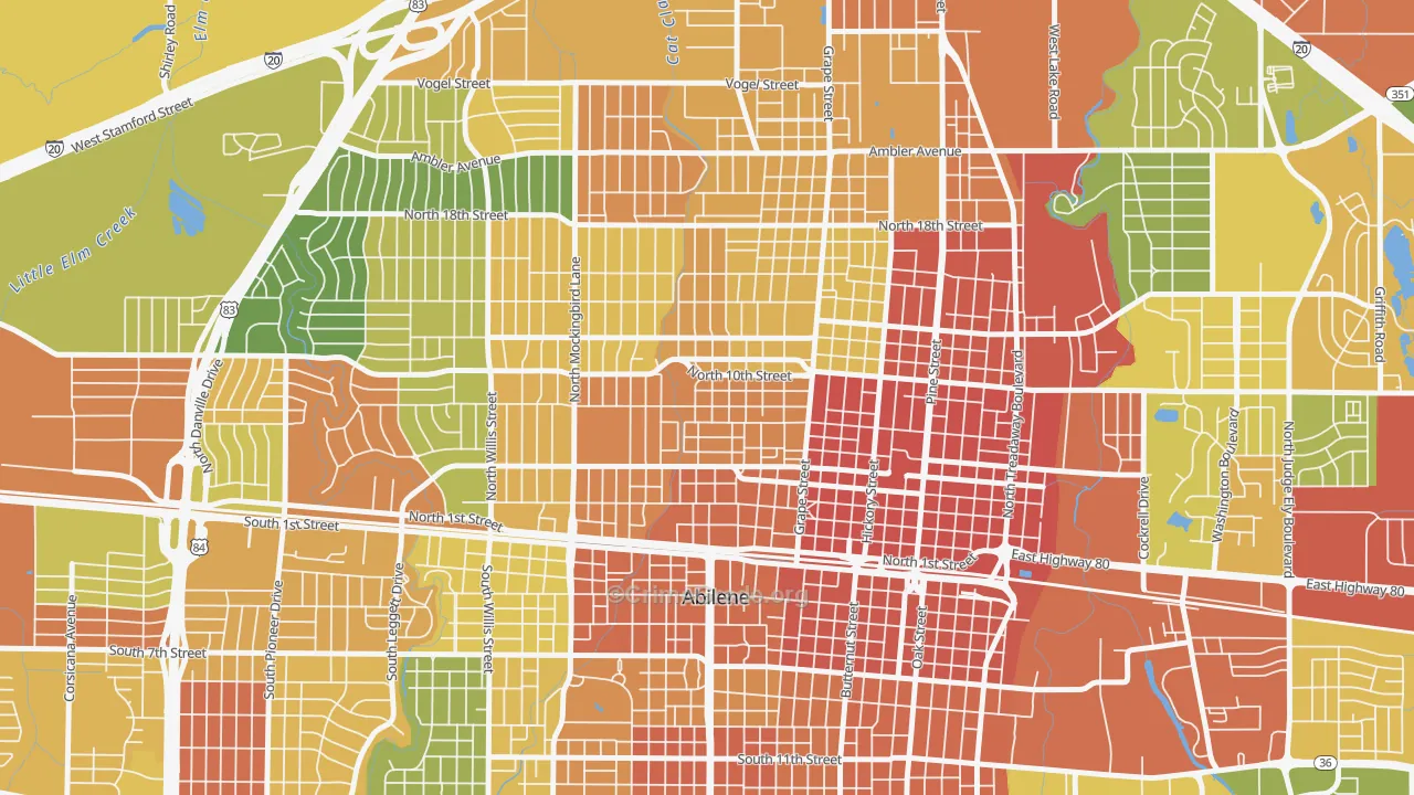 Cobb Park Area, Abilene, TX Map of Drug-Related Crime Rates