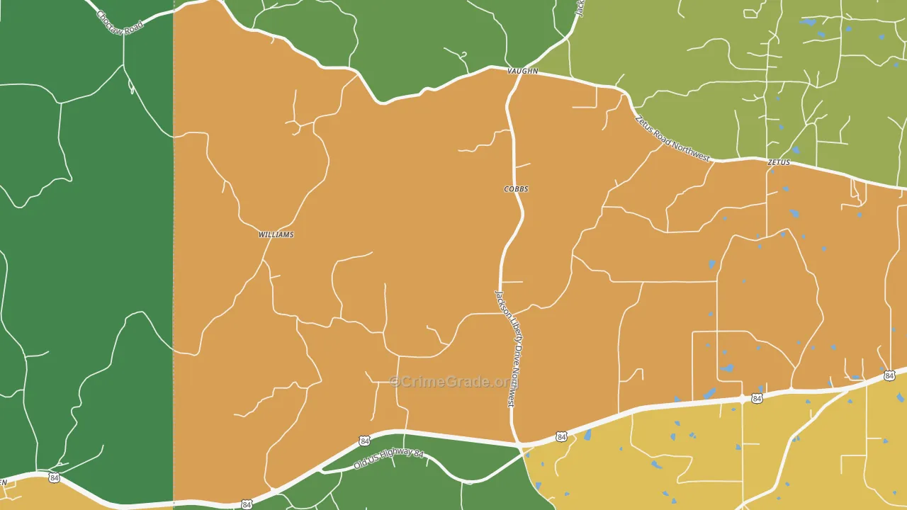 Cobbs, MS Map of Drug-Related Crime Rates