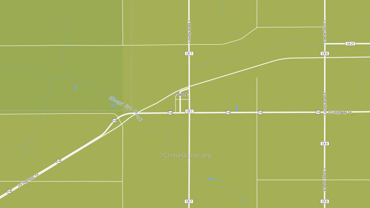 Cobden, MN Map of Drug-Related Crime Rates