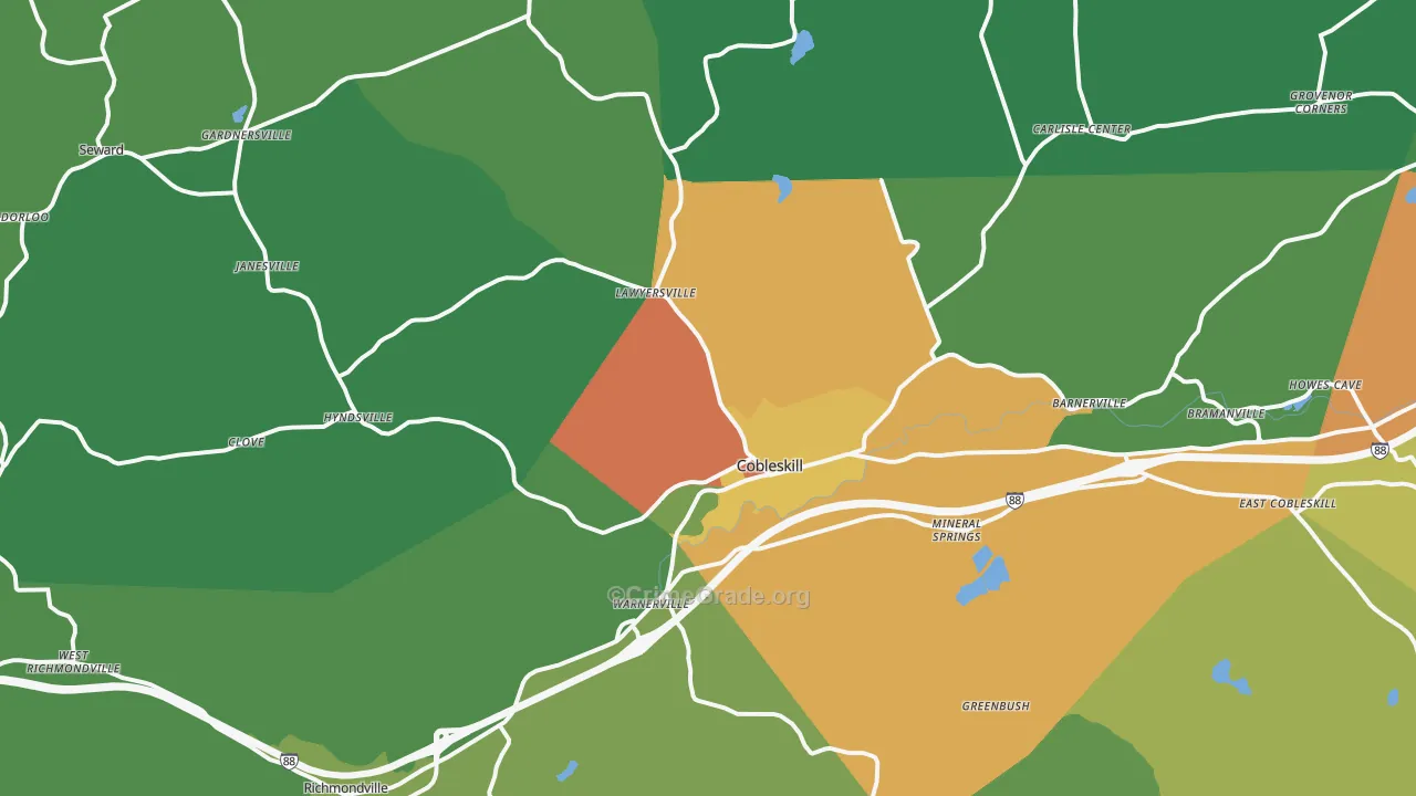 Cobleskill, NY Map of Drug-Related Crime Rates