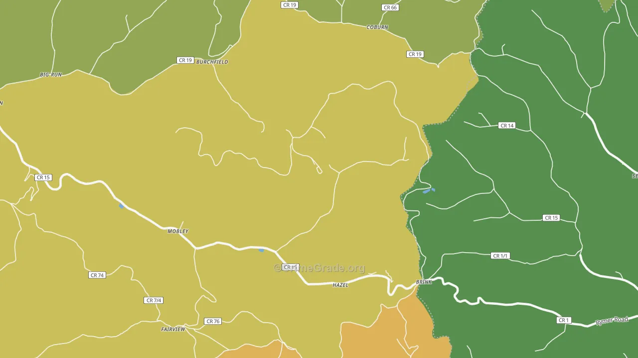 Coburn, WV Map of Drug-Related Crime Rates