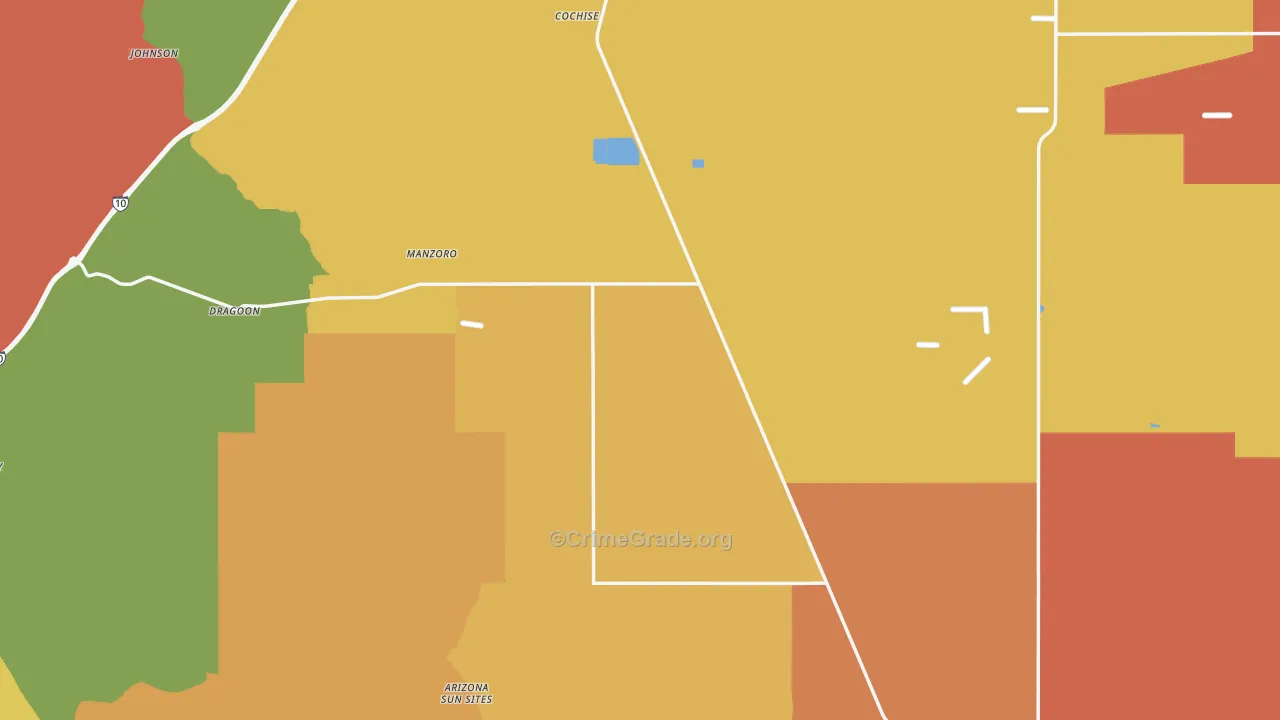 Cochise, AZ Map of Drug-Related Crime Rates