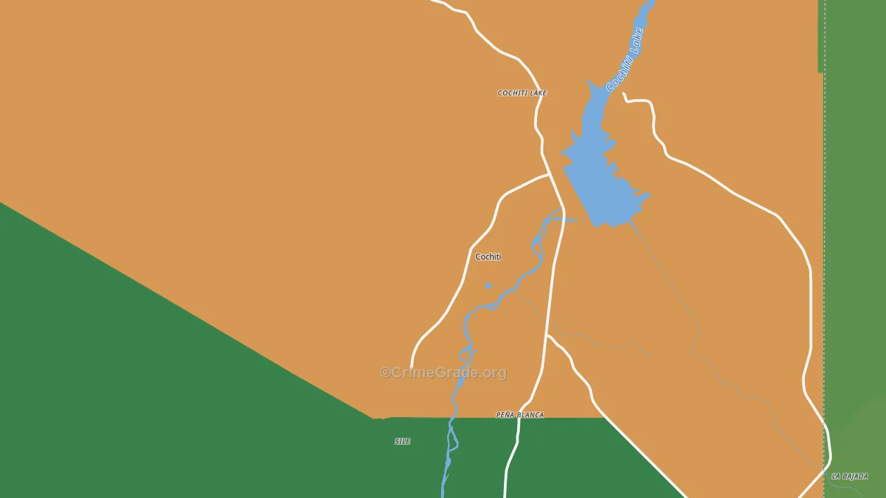 Cochiti Pueblo, NM Map of Drug-Related Crime Rates