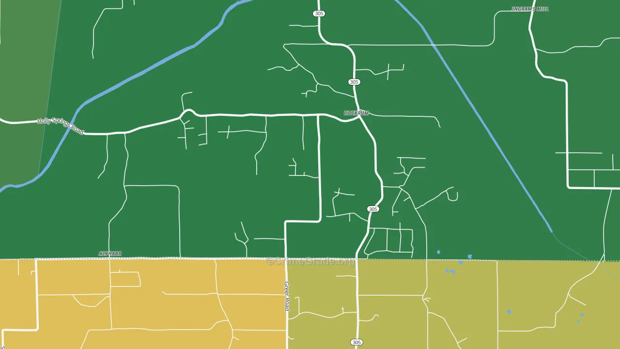 Cockrum, MS Map of Drug-Related Crime Rates
