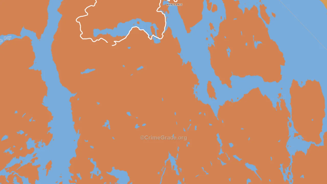 Coffman Cove, AK Map of Drug-Related Crime Rates