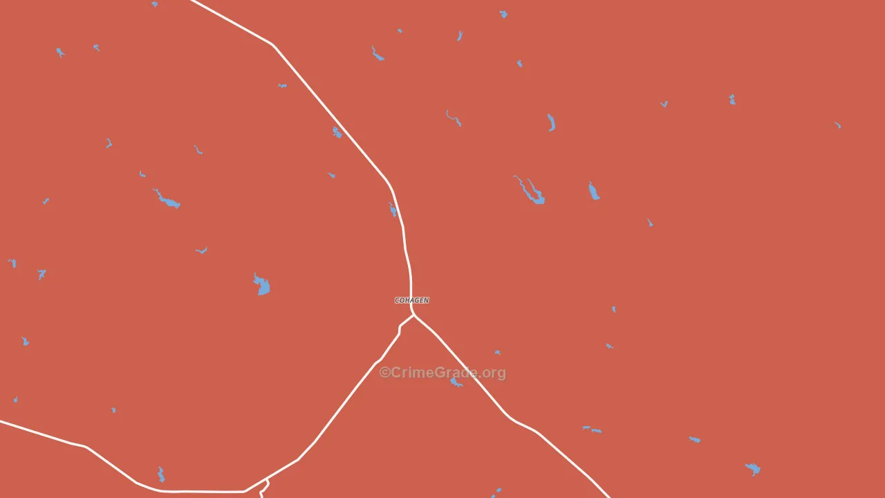 Cohagen, MT Map of Drug-Related Crime Rates