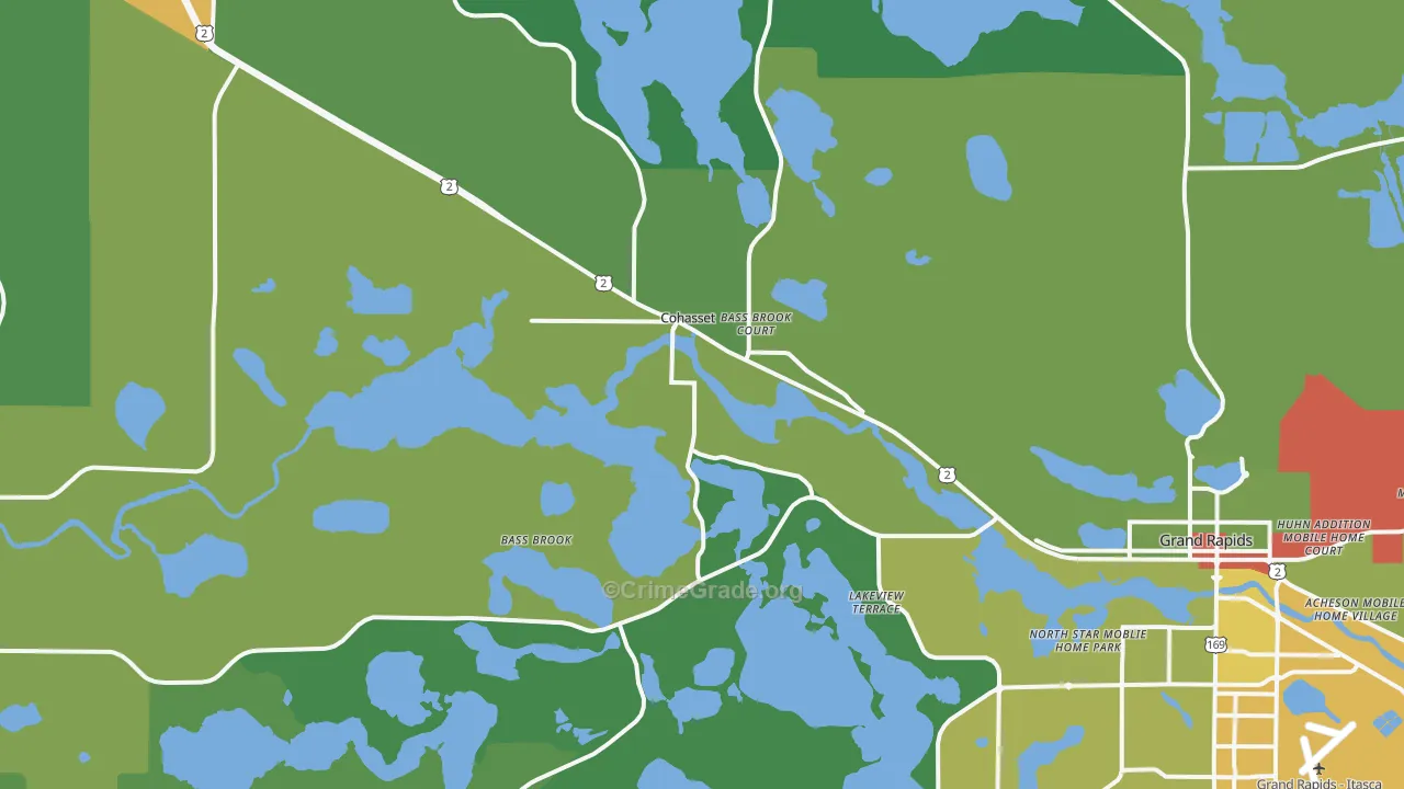 Cohasset, MN Map of Drug-Related Crime Rates