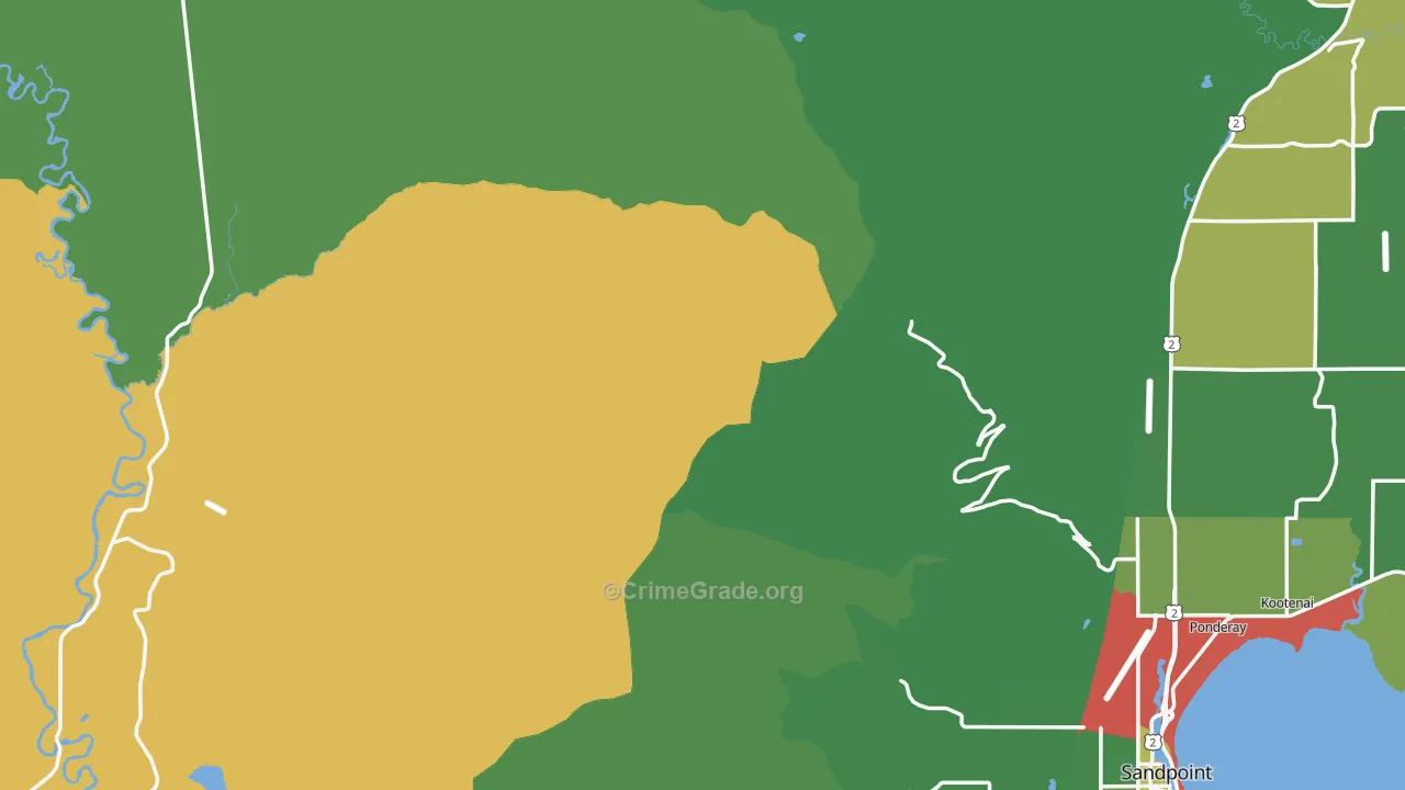 Colburn, ID Map of Drug-Related Crime Rates