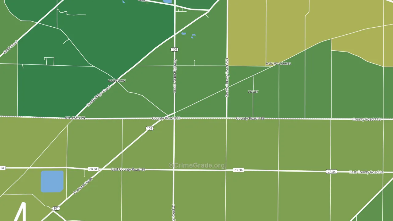 Colby, OH Map of Drug-Related Crime Rates
